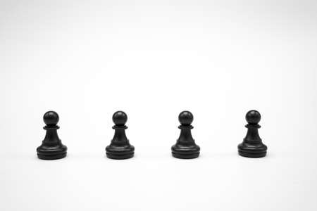 Social distancing. chess piece stay apart to reduce  virus infection. Maintain social distance Detained, could not find anyone. using as background Healthcare concept and keep distance.の写真素材