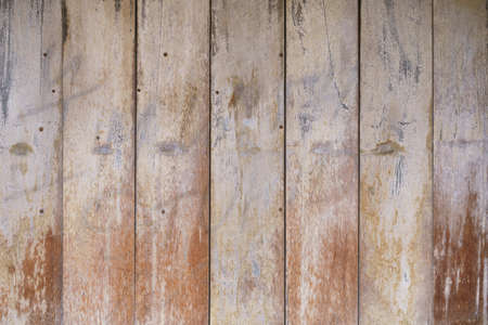 Wooden walls made of sawn timber come as walls and nails to hold. Popular home decoration vintage Thai original. copy space.の写真素材
