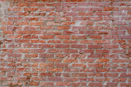 red brick wall texture grunge background. modern style background, industrial architecture detail display and montage of product. Interior design concept, background texture with copy spaces.の写真素材