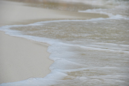 The wave on sands.Selective focus.の写真素材