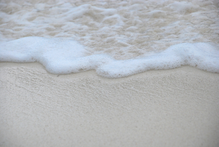 The wave on sands.Selective focus.の写真素材