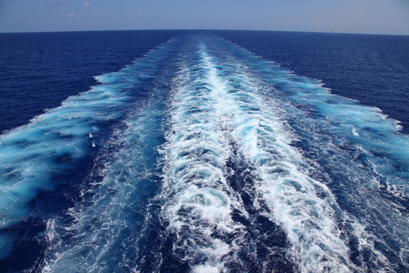 Contrails in the sea