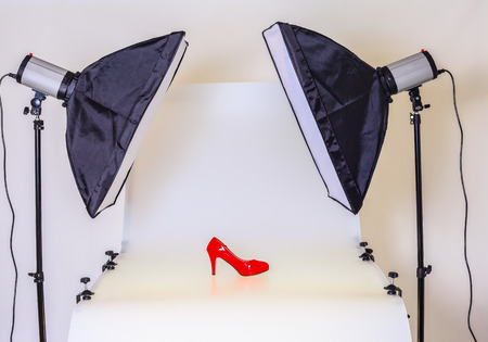 Photo table for product photography in a studioの写真素材