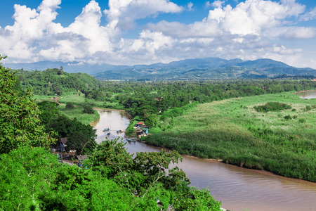 Golden Triangle at Mekong River, Chiang Rai Province, Thailandの写真素材