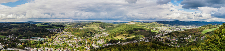 Panorama of Gummersbach-Derschlag and Bergneustadt.の写真素材