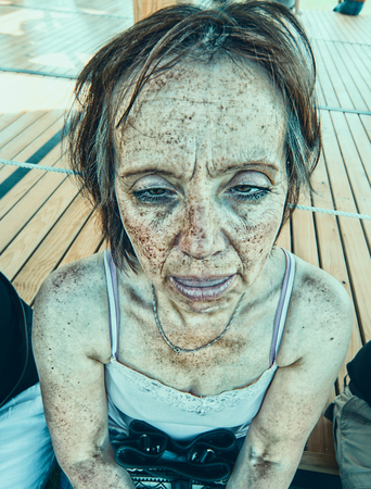 Special shot of a woman working on the final photo editing on ugly, sick and dirty. The model agrees.の写真素材