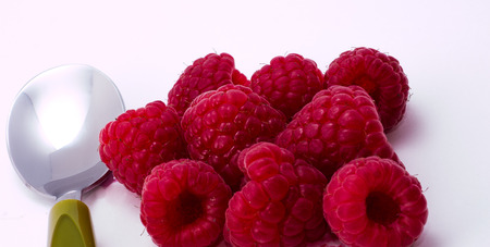Raspberry on a white background