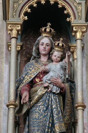 Blessed Virgin Mary with baby Jesusの写真素材