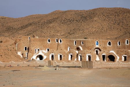 Bedouin house in Tunisiaの写真素材