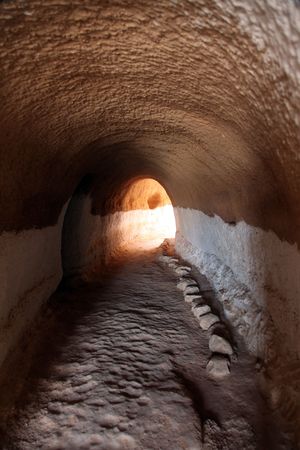 Residential caves of troglodyte in Matmata, Tunisia, Africaの写真素材