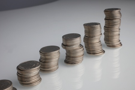 Stacks of money coins