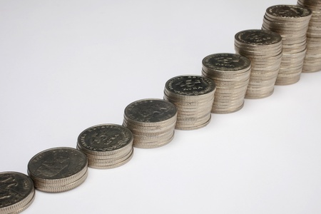 Stacks of money coins