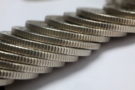 Close up of coinsの写真素材