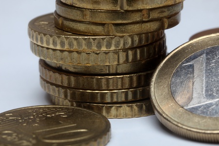 Euro coinsの写真素材