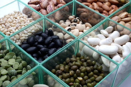 Various beans close up