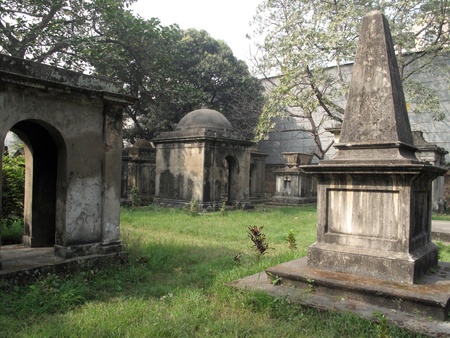 Park Street Cemetary in the city of Kolkata, Indiaのeditorial素材