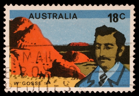 AUSTRALIA - CIRCA 1976: A stamp printed in Australia shows William Gosse, circa 1976のeditorial素材