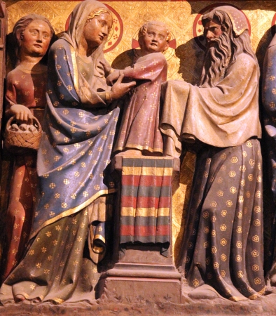 Paris, Notre Dame cathedral, Presentation in the templeの写真素材