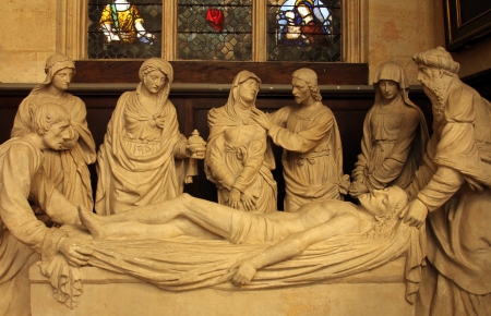 Lamentation of Christ, Saint Etienne du Mont Church, Paris のeditorial素材