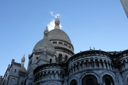 Basilique of Sacre Coeur, Montmartre, Paris, Franceのeditorial素材