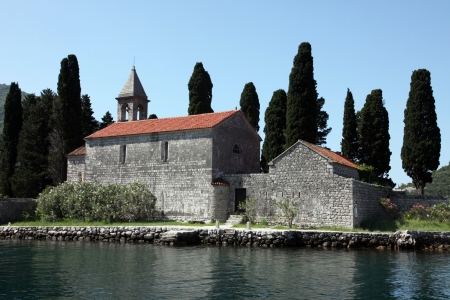 Church of St George, Perast, Bay of Kotor, Montenegroの写真素材