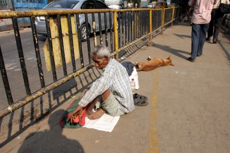 Streets of Kolkata  Thousands of beggars are the most disadvantaged castes living in the streets on...