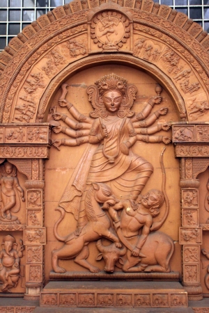 KOLKATA, INDIA - NOV 24  Durga Mahishamardini exposed in the Indian Museum in Kolkata, on Nov 24, 2012のeditorial素材