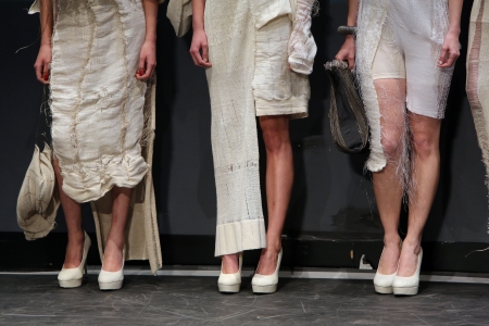 Fashion model wearing clothes designed by Ana Vessey on the Fashion Wardrobe show on November 07, 2013 in Zagreb, Croatia のeditorial素材