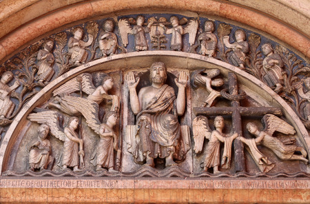 Christ in Majesty  Tympanum of the Baptistery in Parma, Italy