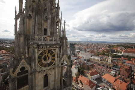 Tower of Zagreb Cathedralの写真素材