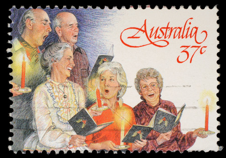 Stamp printed by Australia, shows Church Choir, circa 1988 