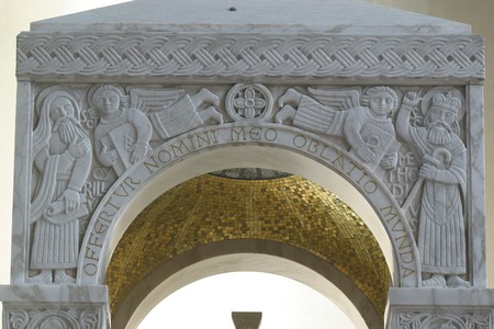 Baldachin on main altar in the St  Blaise Church, Zagreb, Croatiaのeditorial素材