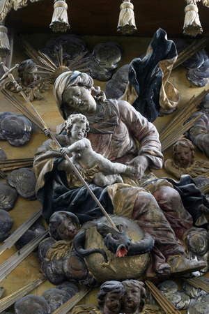 Virgin Mary with baby Jesusのeditorial素材