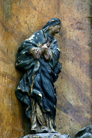 Blessed Virgin Mary under the crossのeditorial素材