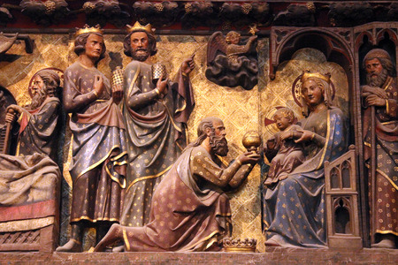 Nativity Scene, Adoration of the Magiのeditorial素材