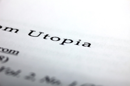 Utopia word textの写真素材