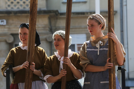 Members of folk group Hasselt  Flanders , Folk Group De Boezeroenen from Belgium during the 48th...