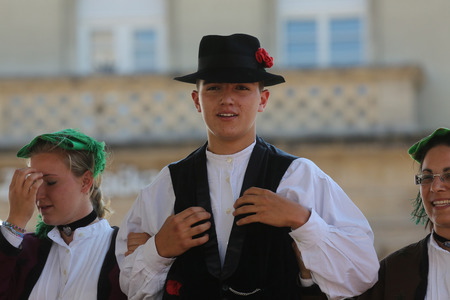 Members of folk group Casamazzagno, Gruppo folklore and Legare from Italy during the 48th...