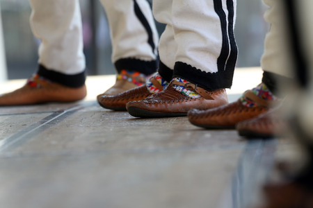 Members of folk group Albanian Culture Society Jahi Hasani from Cegrane, Macedonia during the 48th...
