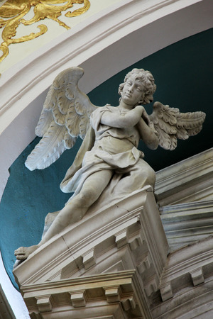 Angel, Catholic Church Saint Eustache in Dobrota, Montenegro, on June 09, 2009のeditorial素材