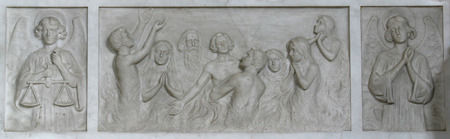 Souls being purified in purgatoryの写真素材