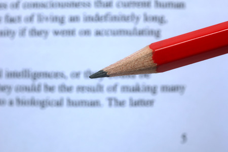 Open book with  pencilの写真素材