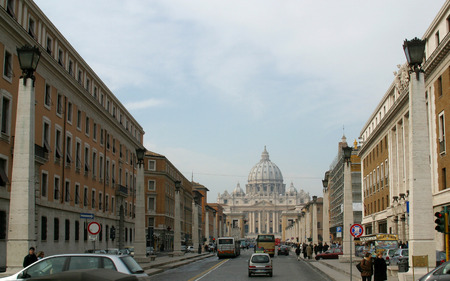 St. Peter Basilica in Rome, Italyのeditorial素材