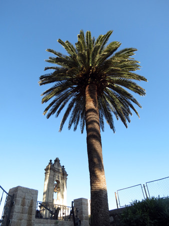 Belfry of the Catholic Church Saint Jerome. Kotor Bay is also known as the Bay of Saints, on June 7, 2012, in Herceg Novi, Montenegroのeditorial素材