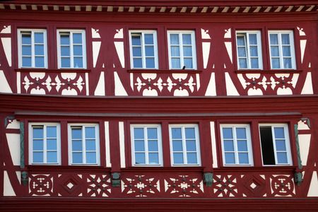 Half-timbered old house in Miltenberg, Germanyのeditorial素材