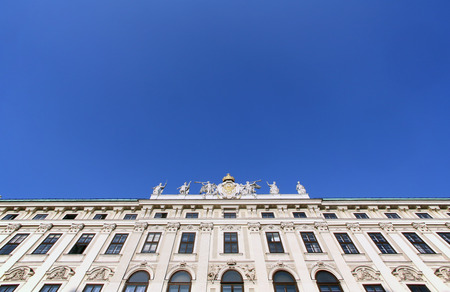 Architectural decorations on Hofburg palace, Vienna; Austria. Hofburg was residence of Habsburg dynasty, rulers of Austro-Hungarian Empire. Vienna, Austria on October 10, 2014.のeditorial素材