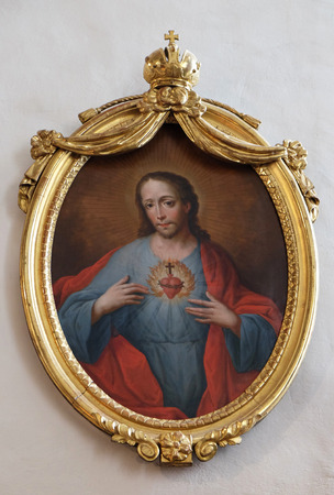 Sacred Heart of Jesus, Franciscan Church in Graz, Styria, Austria on January 10, 2015.のeditorial素材