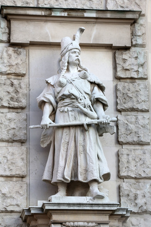 Rudolf Weyr: Magyar, on the facade of the Neuen Burg on Heldenplatz in Vienna, Austria on October 10, 2014.のeditorial素材