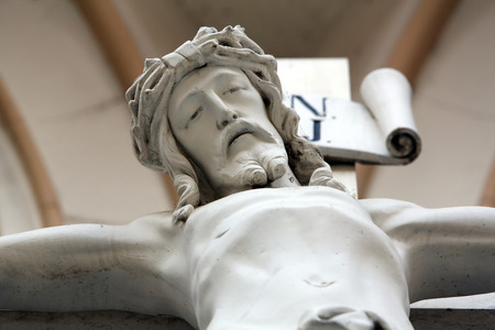 Crucifixion Basilica Assumption of the Virgin Mary in Marija Bistrica Croatia on July 14 2014のeditorial素材