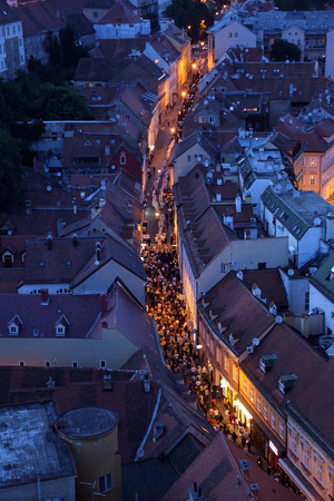 Procession through the streets of the city for a day Our Lady of the Kamenita vrata, patroness of Zagreb, led by Cardinal George Pell and Cardinal Josip Bozanic.のeditorial素材
